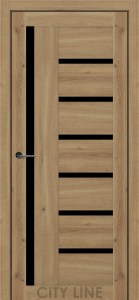 Дуб Бостон/Чорне скло